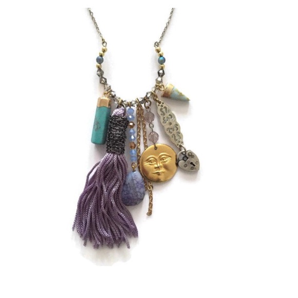 HANDMADE: "abide by the moon" charm necklace - Picture 2 of 6